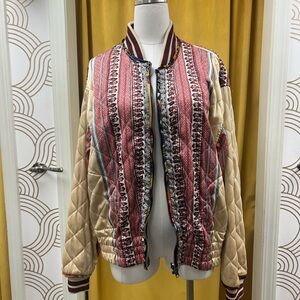 Free People Multicolor Quilted Reversible Jacket